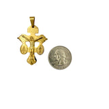 Stainless Steel Large Crucifix San Benito Pendant (1695)(1x1.5in)