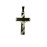 Stainless Steel Cross Crucifix San Benito Pendant (5069)(1.25x2in)