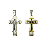 Stainless Steel Cross Pendant - 2 Colors (1238)(1.25x2.5in)
