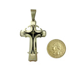 Stainless Steel Cross Pendant - 2 Colors (1238)(1.25x2.5in)