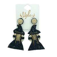 Witch Seed Bead Earrings - Beaded, Halloween (1.625x2.75in)