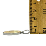 Stainless Steel Guadalupe Oval Halo Portrait Pendant (1419)(0.75x1.5in)