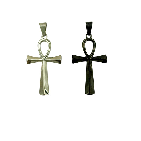 Stainless Steel One Cross Pendant -2 Colors (3433)(1x2in)