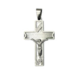 Stainless Steel Cross Crucifix San Benito Pendant (5081)(1.25x2in)