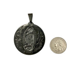 Stainless Steel Guadalupe Large Halo Portrait Pendant (1755)(1.75x2.25in)