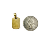 Stainless Steel Padre Nuestro Small Dog Tag Pendant (3031)(0.5x0.9in)