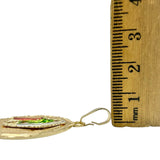 Gold Plated Our Lady of Guadalupe Oval Halo Pendant (A515-3)(1x1.75in)