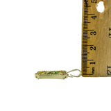 Gold Plated Our Lady of Guadalupe Crystal Square Halo Pendant (G203-5)(0.6x1.25in)