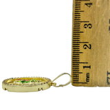 Gold Plated Our Lady of Guadalupe Crystal Halo Pendant - Medium (G205-2-2)(0.75x1.25in)