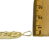 Gold Plated Saint Jude Crystal Dog Tag Pendant (G141-1)(1x1.75in)