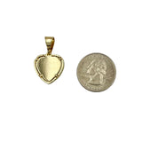 Gold Plated Saint Jude Crystal Heart Pendant (G229-6-1)(0.6x1in)