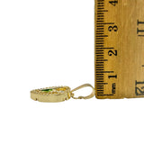 Gold Plated Saint Jude Crystal Heart Pendant (G229-6-1)(0.6x1in)