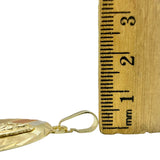 Gold Plated Our Lady of Guadalupe Halo Pendant (A514-2)(1x1.75in)