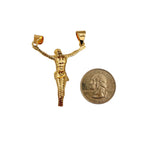 Gold Plated Jesus Pendant (H934-M)(1.25x1.75in)