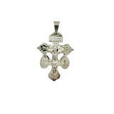 Stainless Steel Large Crucifix San Benito Pendant (1695)(1x1.5in)