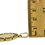 Gold Plated Stainless Steel Heart San Benito Pendant (4091)(1x1.5in)