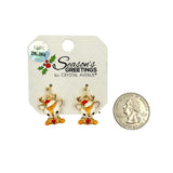 Christmas Reindeer Dangle Earrings (0.22x0.63in)