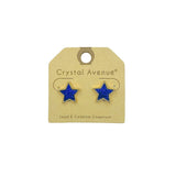 Glitter Star Stud Earrings - 6 Colors Available (0.5x0.5in)