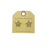 Glitter Star Stud Earrings - 6 Colors Available (0.5x0.5in)