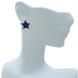 Glitter Star Stud Earrings - 6 Colors Available (0.5x0.5in)