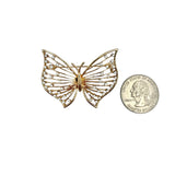 Butterfly Crystal Brooch Pin - 2 Colors (AB10819/LF-G)(1.75x1.5in)