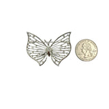 Butterfly Crystal Brooch Pin - 2 Colors (AB10819/LF-G)(1.75x1.5in)