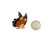 Monarch Butterfly Brooch Pin in Silver or Gold (1.5x1.5in)