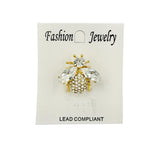 Bee Crystal Brooch Pin (AB5326)(1x1in)