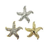 Starfish Crystal Brooch Pin - 3 Colors (AB12244)(1.75x1.75in)