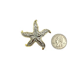 Starfish Crystal Brooch Pin - 3 Colors (AB12244)(1.75x1.75in)