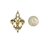 Fleur De Lis Brooch Pin - 2 Colors (AB11911)(1.25x2in)
