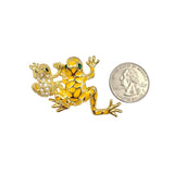 Mom and Baby Frog Brooch Pin - 2 Colors (AB9580)(2x1.5in)
