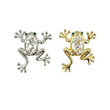 Green Eyed Frog Brooch Pin - 2 Colors (AB10059)(1.5x2in)