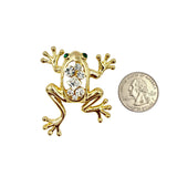 Green Eyed Frog Brooch Pin - 2 Colors (AB10059)(1.5x2in)