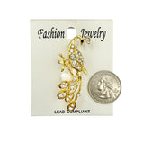 Peacock Brooch Pin - 2 Colors (AB13078)(0.5x2in)