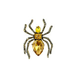 Brown Spider Crystal Brooch Pin (AB15110A/LF-AG)(1.5x2in)