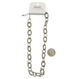 Two Tone Cable Rope Link Necklace (16+3in)