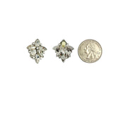 Marquis Shaped Cluster Clip On Earrings (0.86x0.94in)