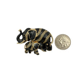Mom and Baby Elephant Brooch Pin (2.2x1.6in)