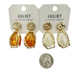 Irregular Hammered Post Earrings - 2 Colors (0.88x2in)