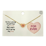 Valentine's Themed Sweehearts Necklace - 3 Colors