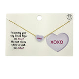 Valentine's Themed Sweehearts Necklace - 3 Colors