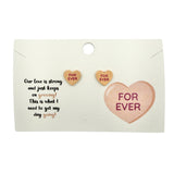 Valentine's Themed Sweehearts Earrings - 3 Colors