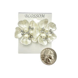 $1.00 Flower Pearl Earrings in Silver or Gold (IER5869)