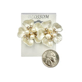 $1.00 Flower Pearl Earrings in Silver or Gold (IER5869)