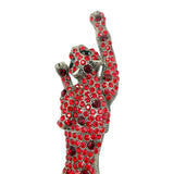 Vintage 1990s Cougar Brooch in Red or Black (1.5x7in)