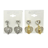 $1.00 Guadalupe Heart Earrings in Silver or Gold (IER5765)