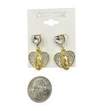 $1.00 Guadalupe Heart Earrings in Silver or Gold (IER5765)
