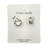 Rhinestone Huggie Hoop Earrings in Silver or Gold (E8640)(0.4x0.6in)