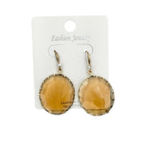 Round Crystal Dangling Earrings in 3 Colors (1.2x2in)
